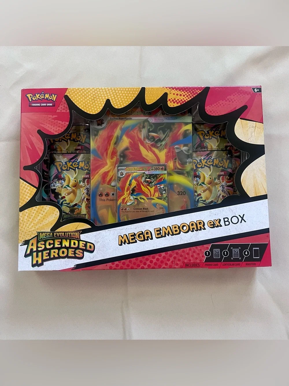 Pokémon TCG Mega Evolution Ascended Heroes Mega Emboar EX Box Collector Box - Picture 1 of 4